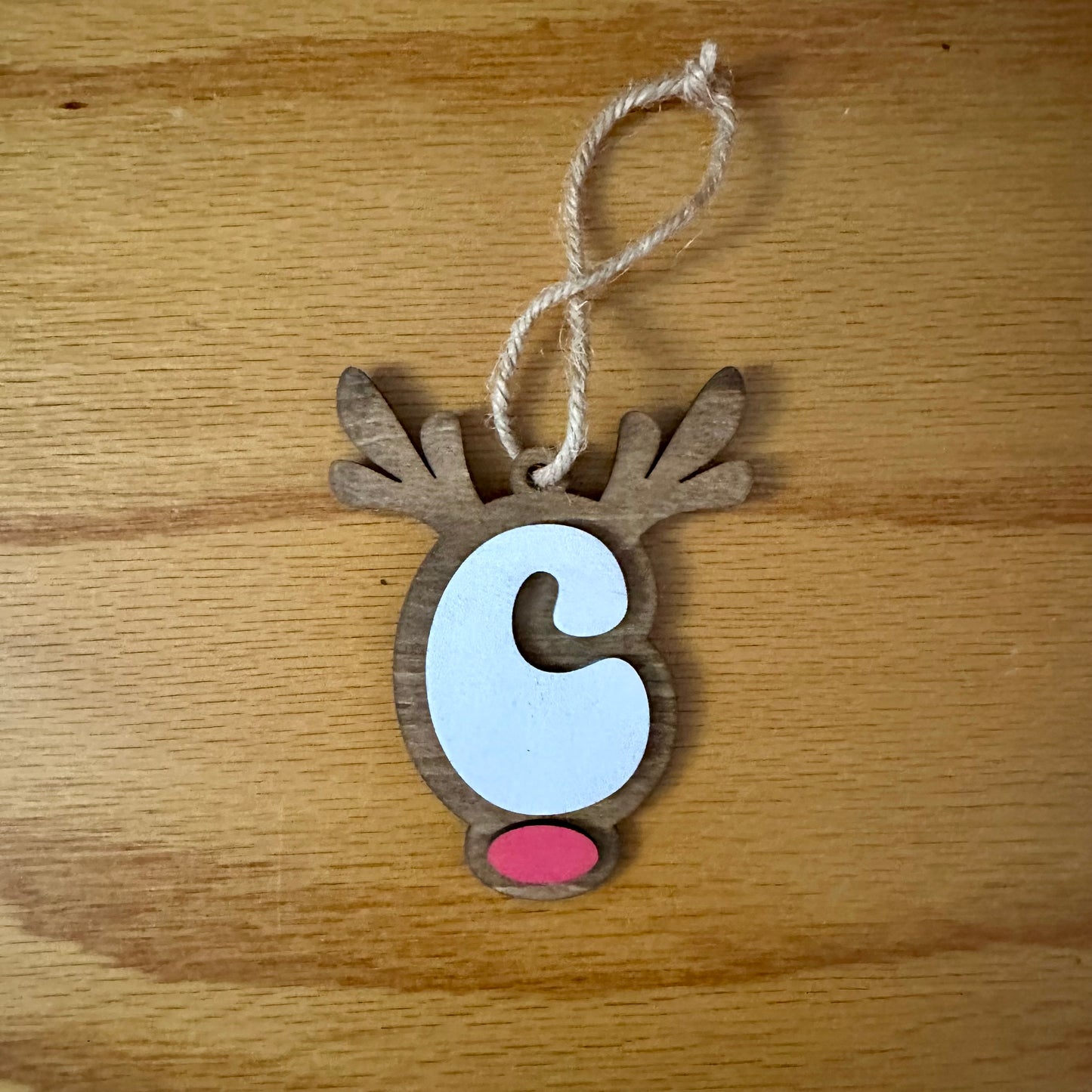 Reindeer Alphabet Ornament