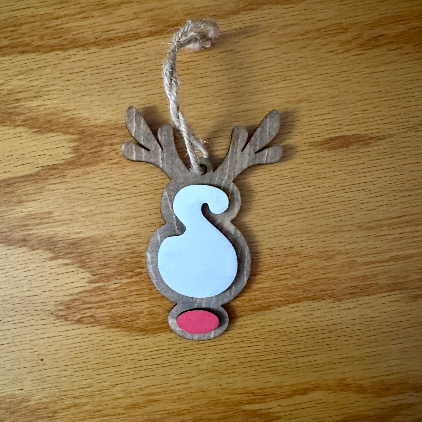 Reindeer Alphabet Ornament