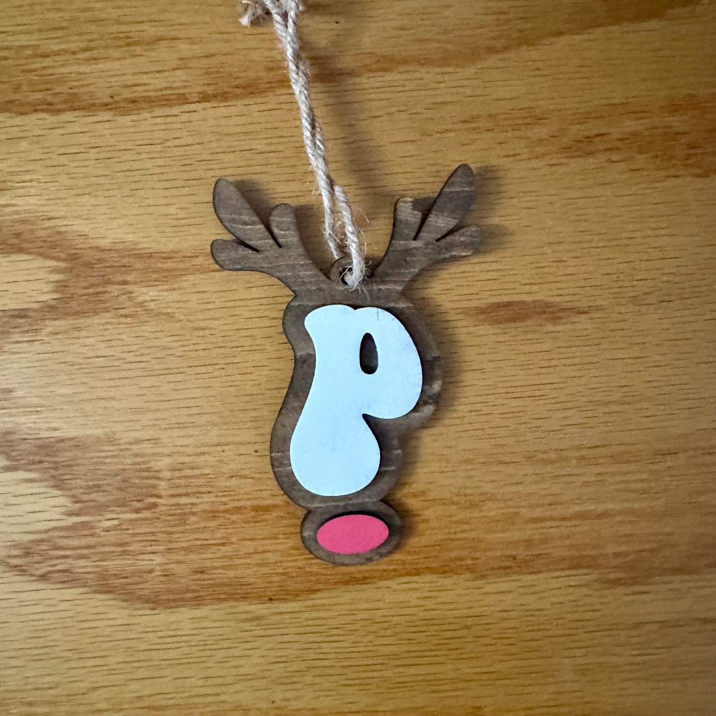 Reindeer Alphabet Ornament