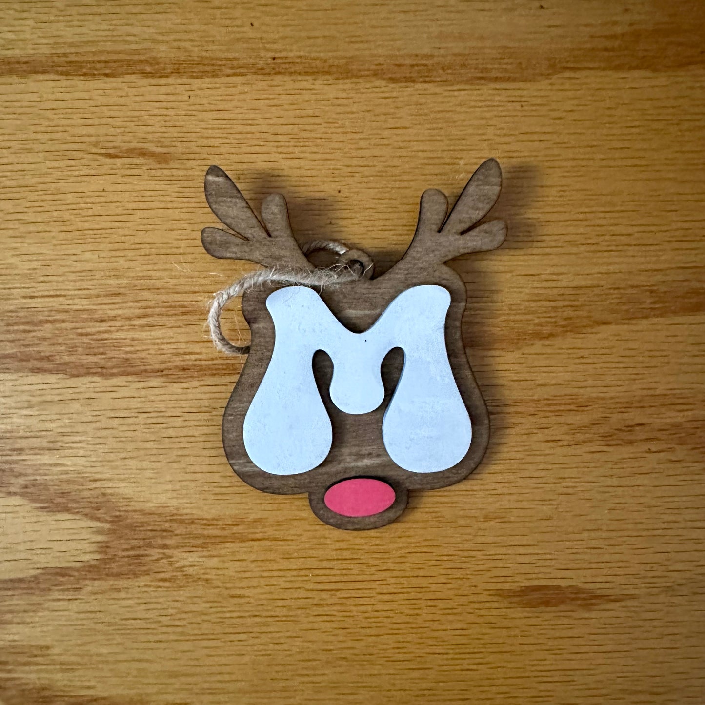 Reindeer Alphabet Ornament