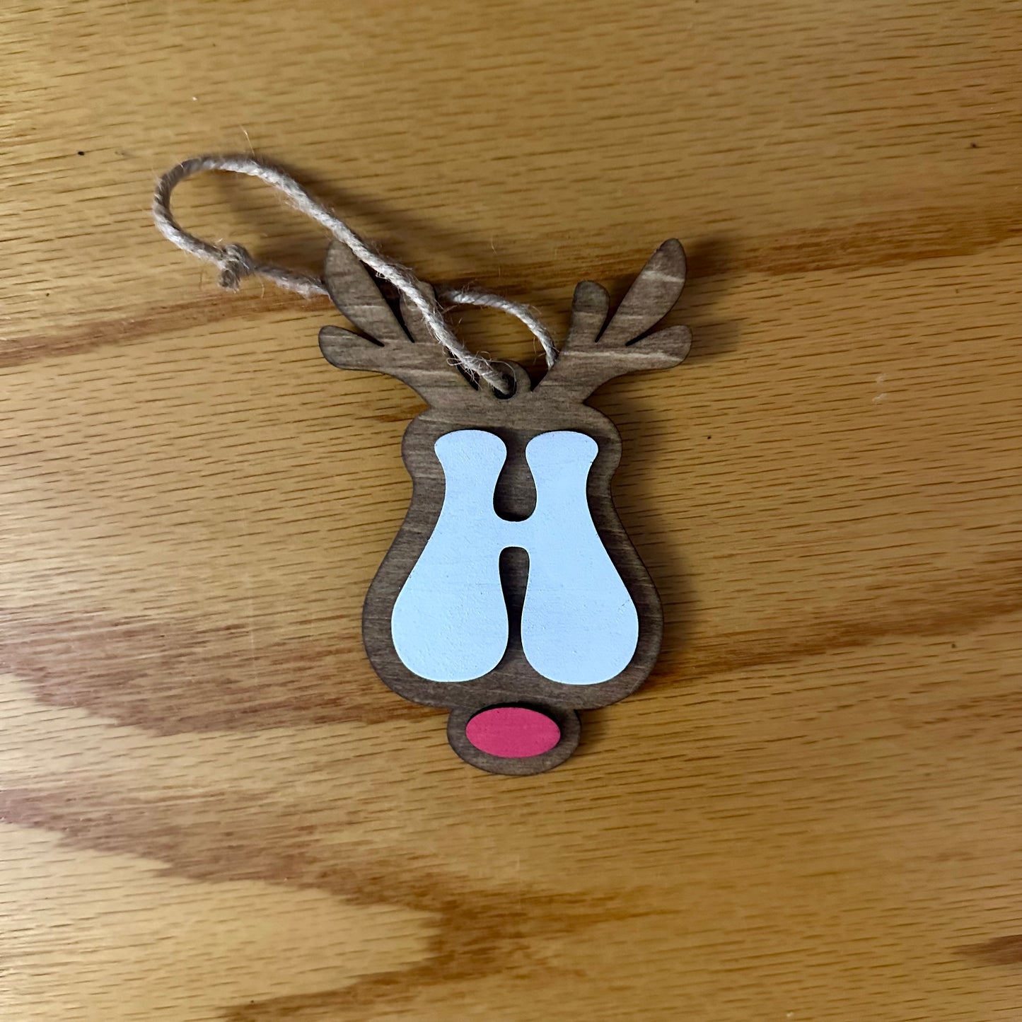 Reindeer Alphabet Ornament