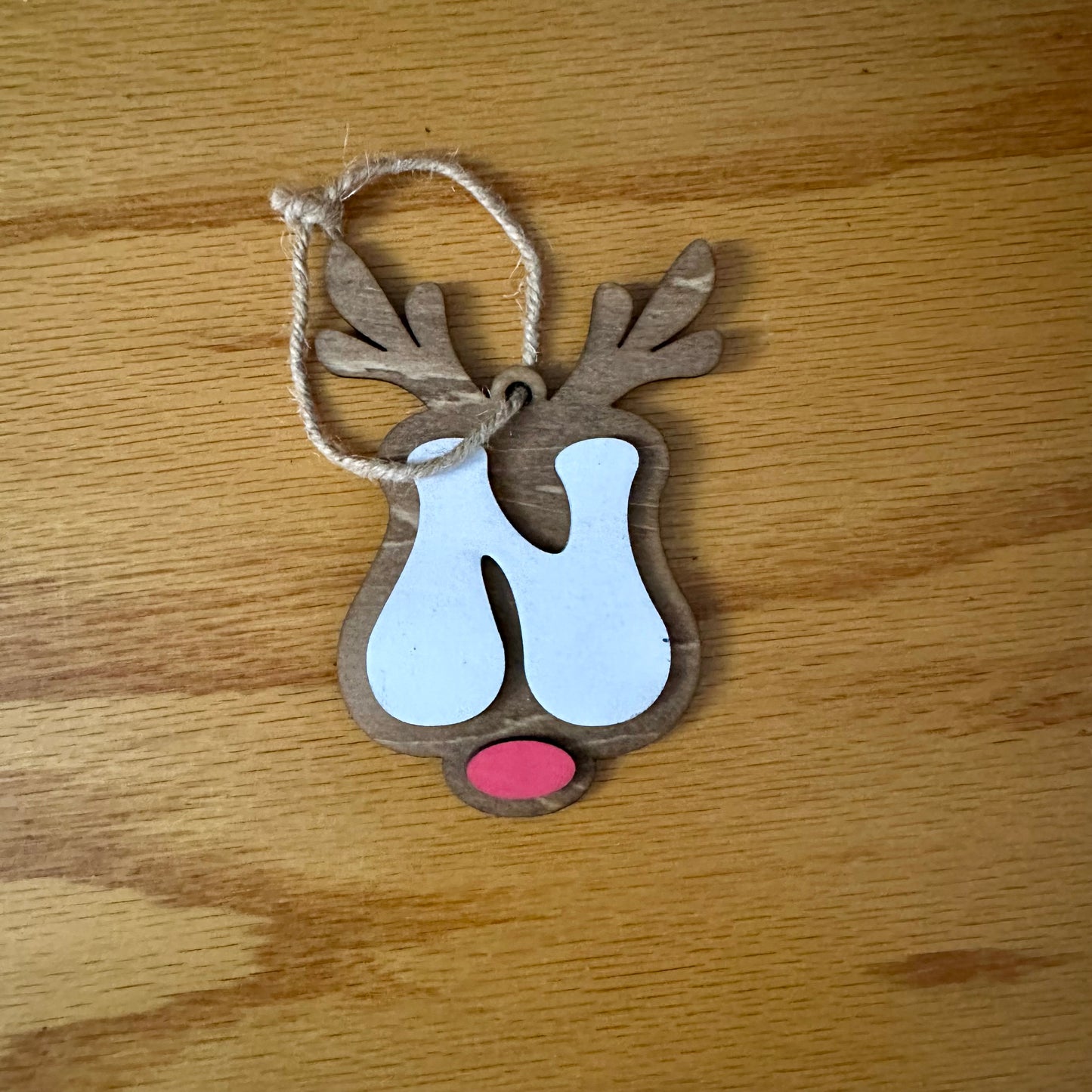 Reindeer Alphabet Ornament