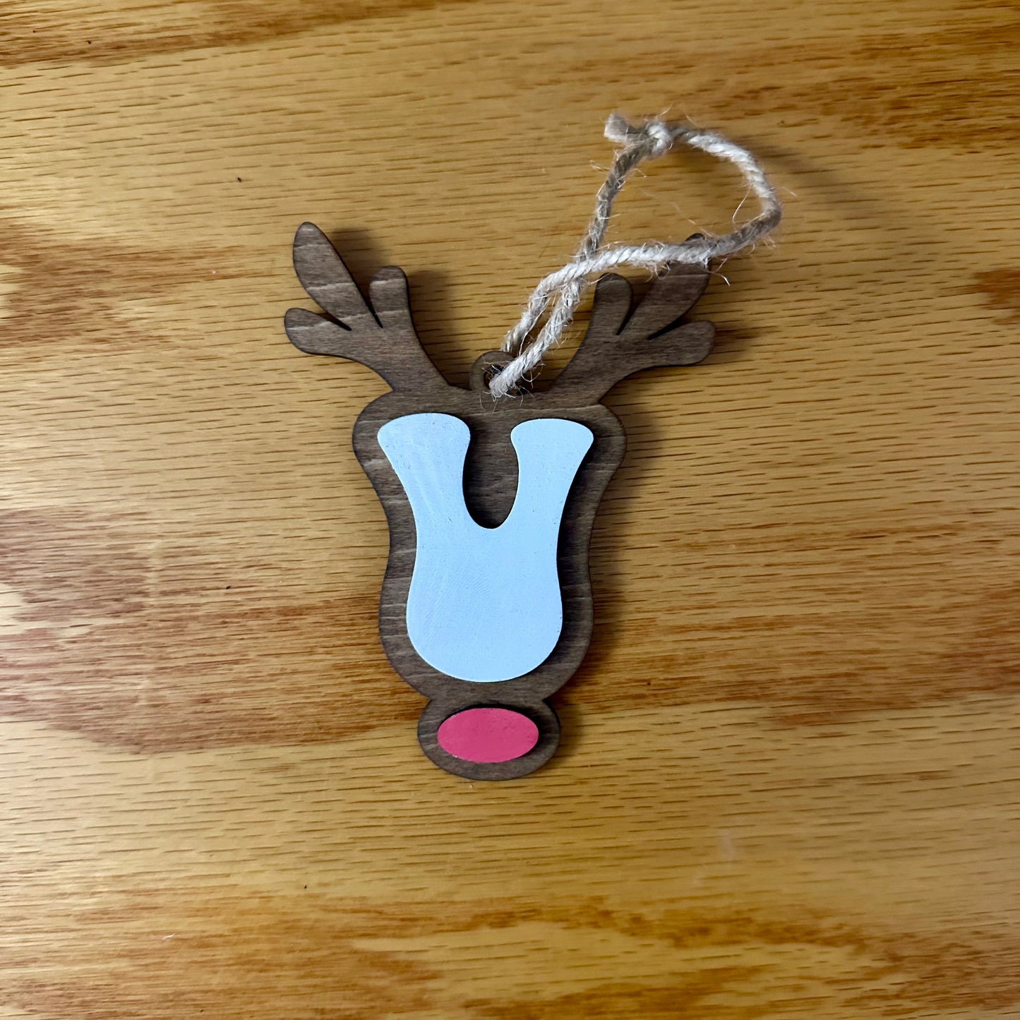 Reindeer Alphabet Ornament