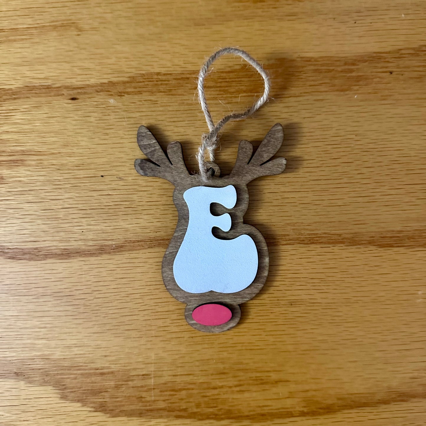 Reindeer Alphabet Ornament