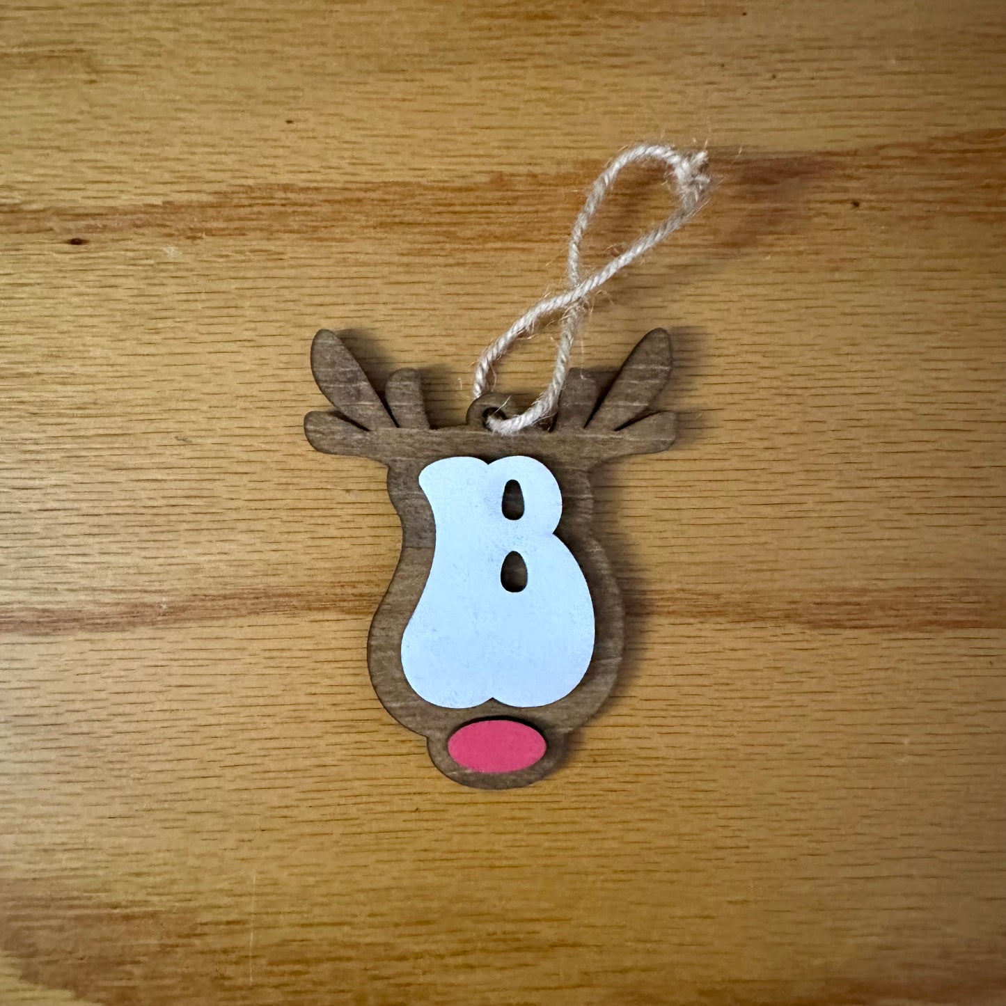 Reindeer Alphabet Ornament