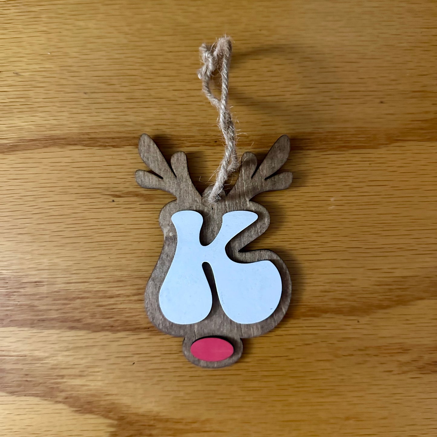 Reindeer Alphabet Ornament