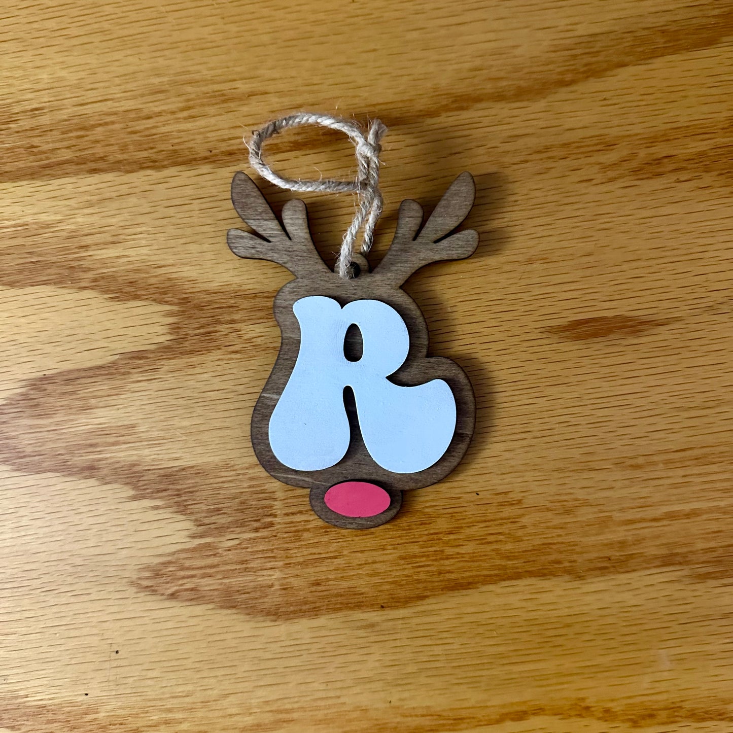 Reindeer Alphabet Ornament