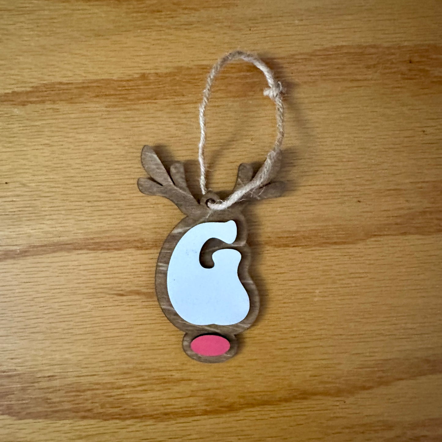 Reindeer Alphabet Ornament