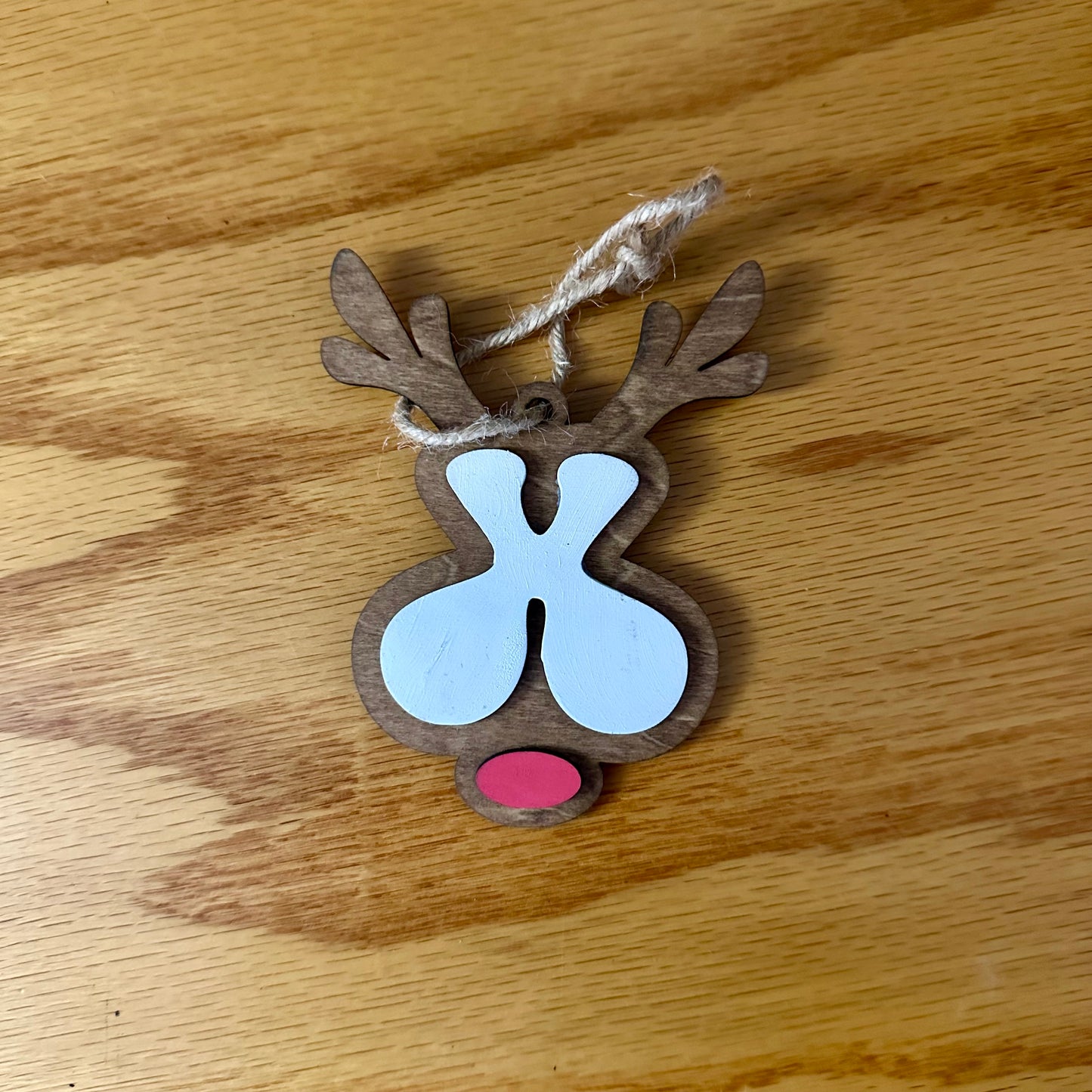 Reindeer Alphabet Ornament