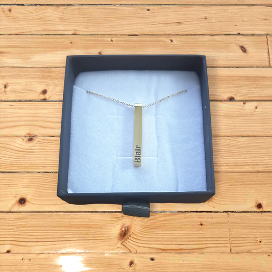 Personalized Vertical Bar Necklace