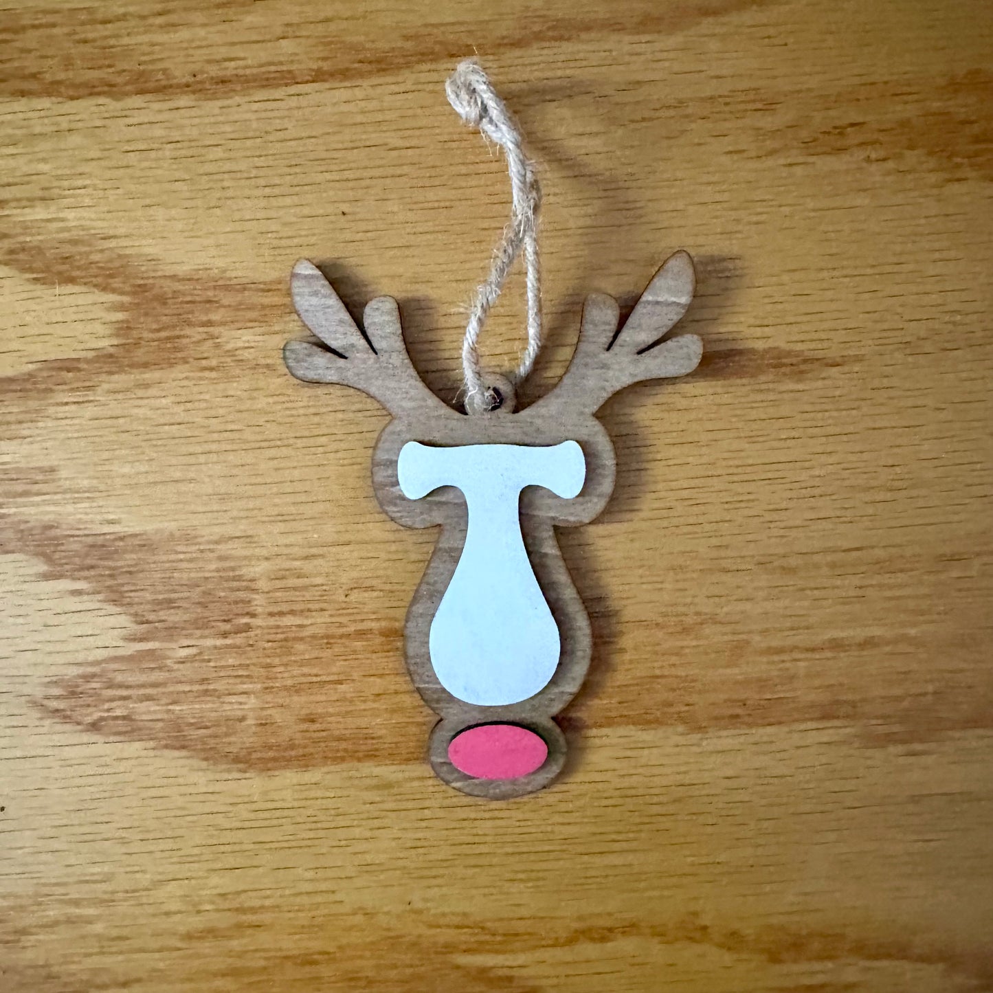 Reindeer Alphabet Ornament