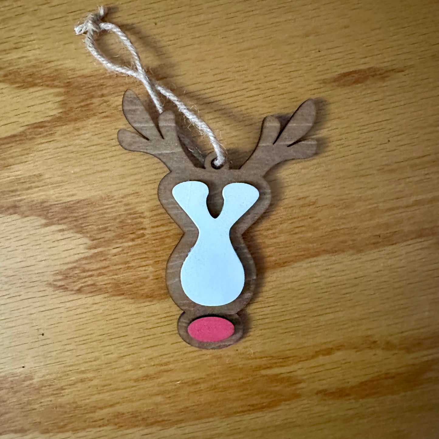 Reindeer Alphabet Ornament