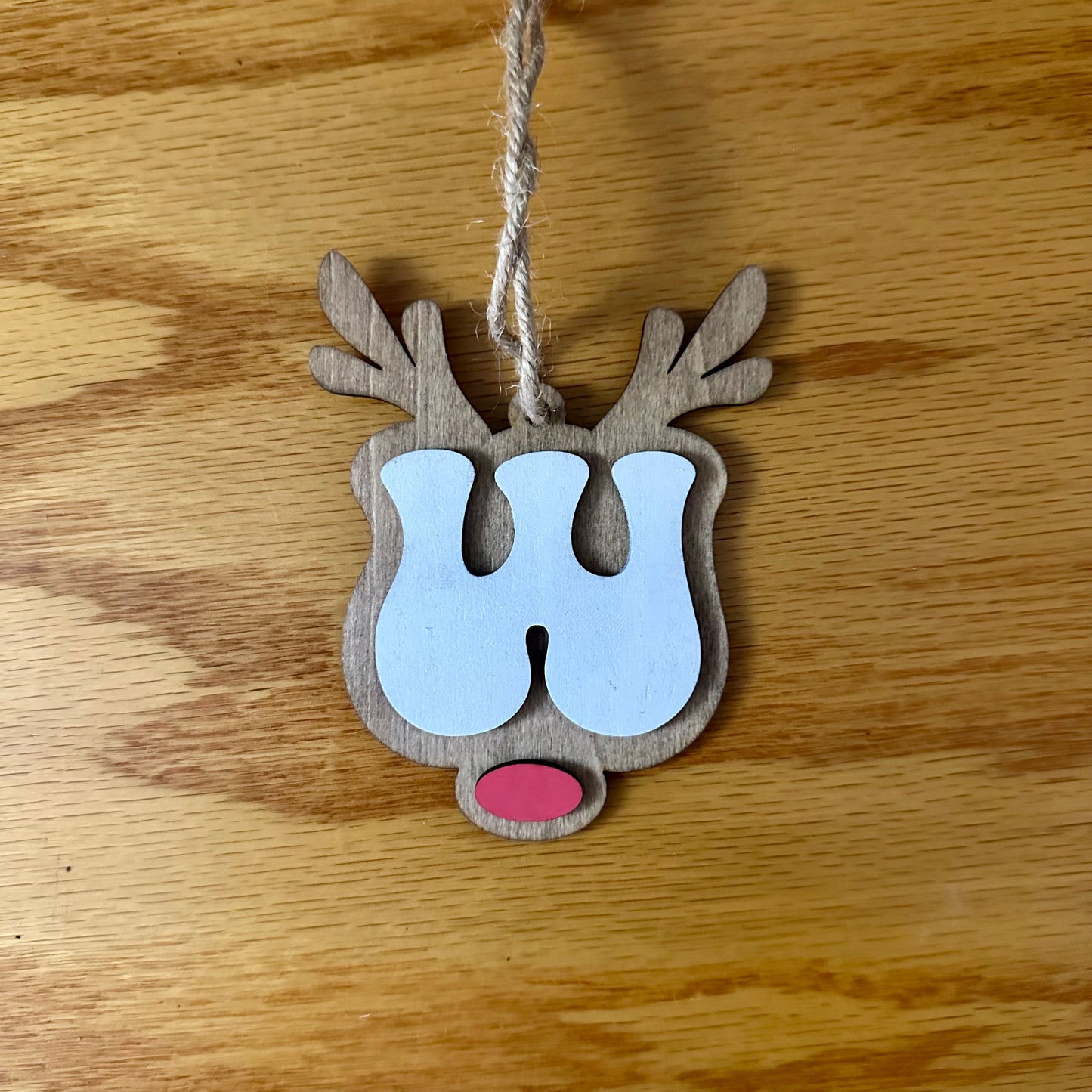 Reindeer Alphabet Ornament